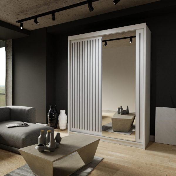 ROYAL WHITE WARDROBE 150cm/203cm/250cm