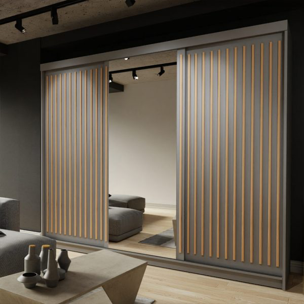 ROYAL GREY SLIDING WARDROBE 250cm